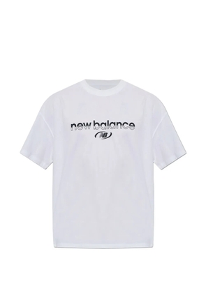 New Balance Trackside logo-print T-shirt - White