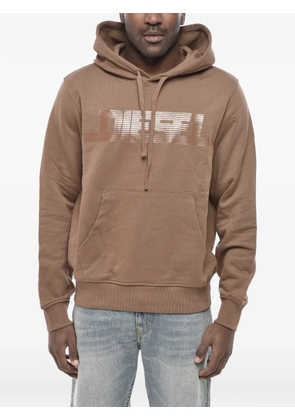 Diesel logo-print hoodie - Brown