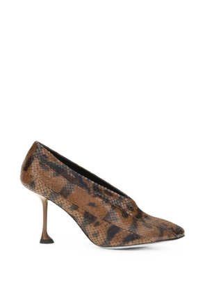 Proenza Schouler Tee snake-effect leather pumps - Brown