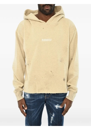 DSQUARED2 logo-print hoodie - Neutrals