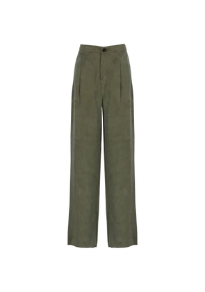 EMME pleated wide-leg trousers - Green