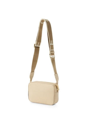Coccinelle Tebe grained leather shoulder bag - Neutrals