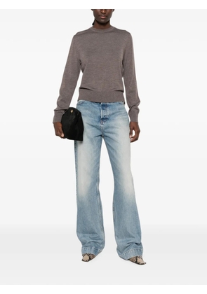 PINKO Lourdes crew-neck ribbed-trim sweater - Grey