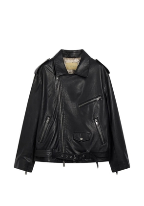 MOMONÌ Lond leather biker jacket - Black