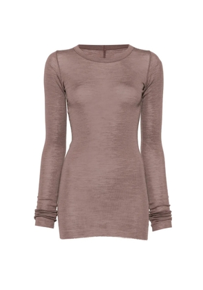 Rick Owens ribbed long-sleeves T-shirt - Purple