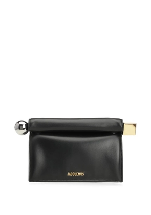 Jacquemus The Rond Carré leather clutch bag - Black