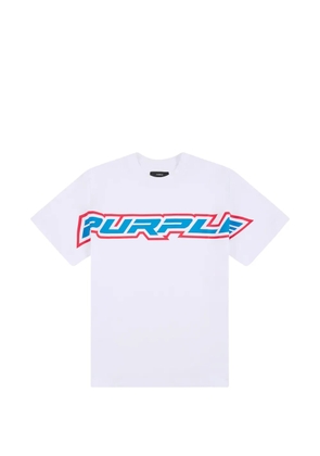 Purple Brand Turbo logo-print T-shirt - White