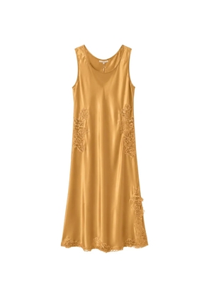 Gold Hawk Luna lace-trimmed satin dress