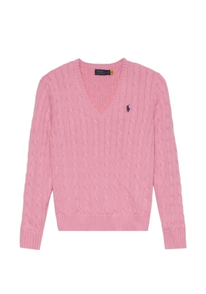 Polo Ralph Lauren cable-knit V-neck sweater - Pink
