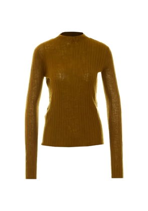 PINKO ribbed-knit long-sleeve sweater - Yellow