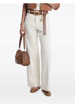 Michael Michael Kors Violette logo-plaque jeans - White