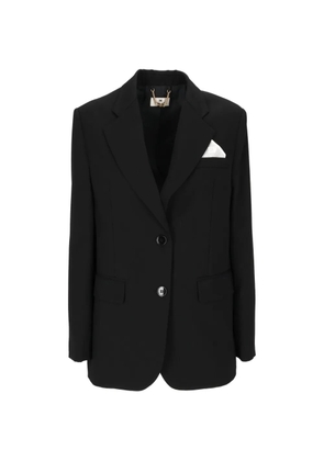 Elisabetta Franchi pocket-square-detail single-breasted blazer - Black