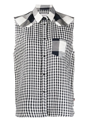 Woolrich panelled checked shirt - Blue
