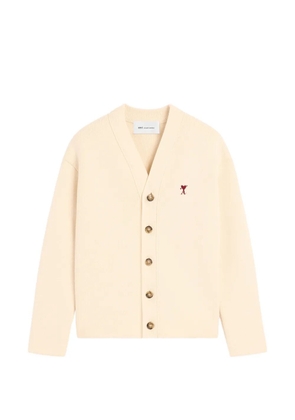 AMI Paris cotton and wool arrow cardigan - Neutrals
