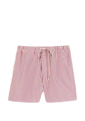 AMI Paris cotton arrow striped shorts - Red