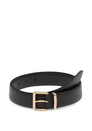 Miu Miu logo-engraved buckle belt - Black