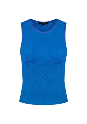 Smythe textured-knit racerback tank top - Blue