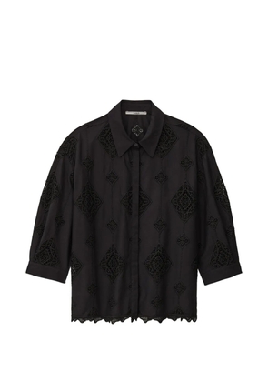 Ba&Sh Muriel lace-panel shirt - Black