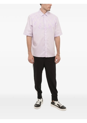 Neil Barrett Fairisle Thunderbolt short-sleeve T-shirt - Purple