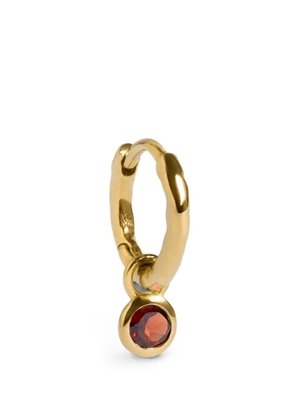 Monica Vinader gemstone-pendant hoop earrings - Gold