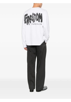 7 For All Mankind graphic-print long-sleeve T-shirt - White