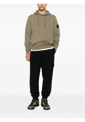 Stone Island logo-patch hoodie - Green