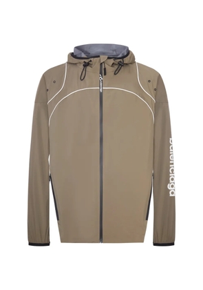 Balenciaga piped hooded jacket - Grey