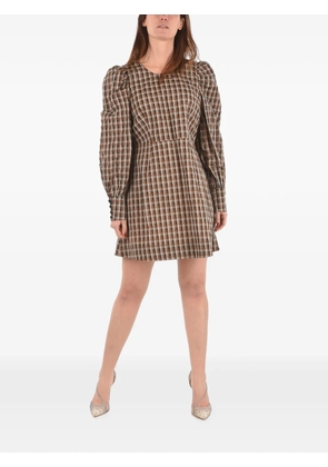 Baum Und Pferdgarten Aidine gingham-print mini dress - Brown