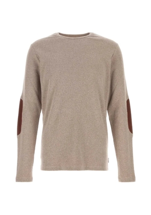 MM6 Maison Margiela elbow-patch ribbed sweater - Neutrals