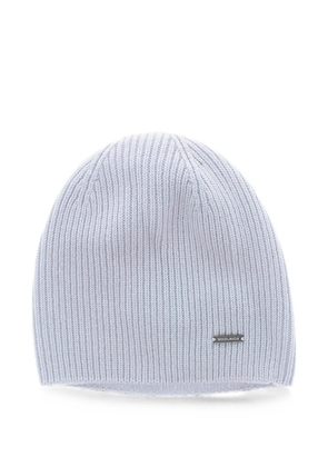 Woolrich ribbed-knit cashmere beanie hat - Blue