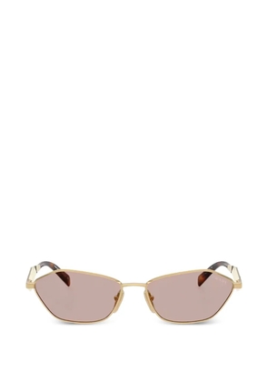 Prada Eyewear geometric-frame sunglasses - Gold