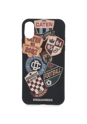 DSQUARED2 logo-print iPhone X case - Black