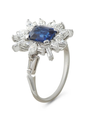 LB Exclusive sapphire and diamond ring - Silver