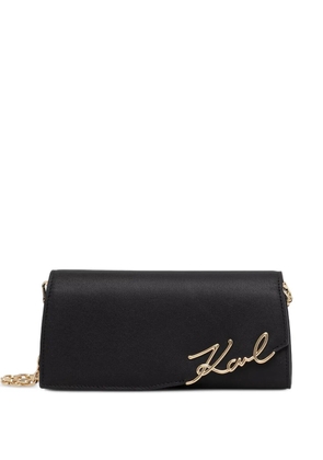 Karl Lagerfeld logo-plaque crossbody bag - Black