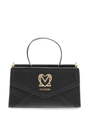 Moschino logo-plaque tote bag - Black