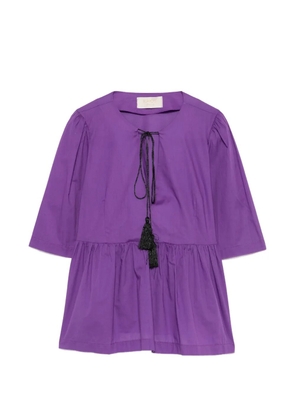 kaos tassel-detail peplum blouse - Purple