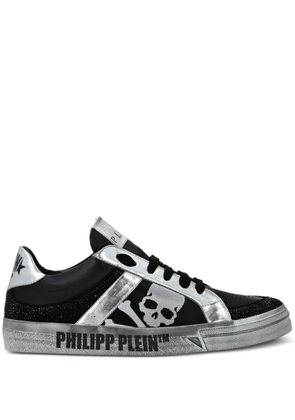 Philipp Plein Retrokickz TM leather sneakers - Black
