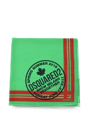 DSQUARED2 logo-print scarf - Green