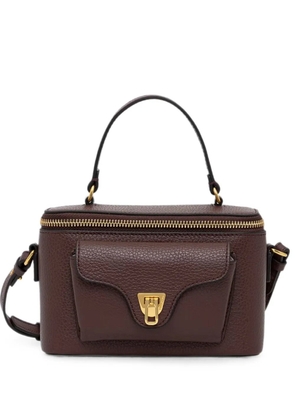 Coccinelle mini Beat Generation grained-leather tote bag - Brown