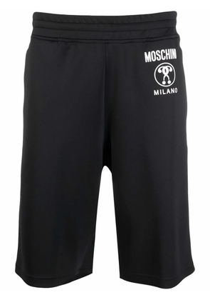 Moschino logo-tape track shorts - Black