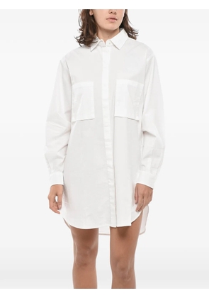 Diesel poplin double-pocket dress - White