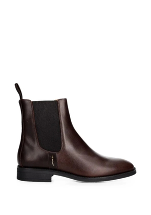 Gant leather elasticated-side ankle boots - Brown