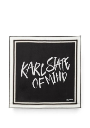 Karl Lagerfeld Jeans graffiti-print square scarf - Black