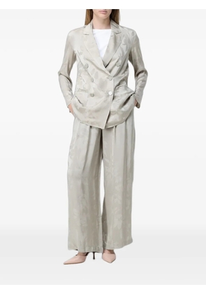 Armani Exchange floral-print satin trousers - Neutrals