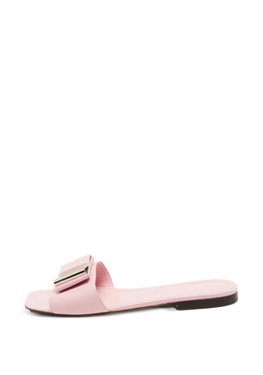 Ferragamo Pre-Owned Lyana bow-detail flat sandals - Pink