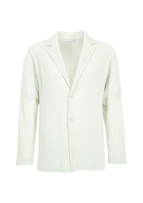 Issey Miyake pleated single-breasted jacket - Green