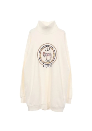 Gucci Pre-Owned logo-embroidered sweatshirt - White