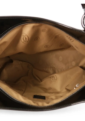 Cartier logo patent-leather tote bag - Black