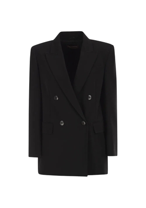 Max Mara double-breasted peak-lapel blazer - Black