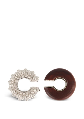 Rabanne mismatched ear cuff earrings - Silver